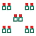 thumbnail image 3 of ZLight Dangle Earrings Hanging Pendant Popular Accessories Hoop Earring Ear Hook Red+Green 5Set, 3 of 5