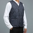thumbnail image 4 of Men's Down Cotton Vest Pockets Quilted Vest, 4 of 6