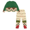 thumbnail image 5 of Yuyamidu Christmas Pajamas for Women Size M 2 Piece Colorful Light Long Sleeve Pj Top Pant Gingerbread Man Sleep Set Casual Nightwear for Fall Spring Winter, 5 of 7