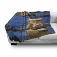 thumbnail image 3 of European Soft Flannel Fleece Throw Blanket, River of Budapest at the Evening Tranquil Bridge Hungarian Culture Heritage, Cozy Plush for Indoor and Outdoor Use, 50" x 60", Multicolor, by Ambesonne, 3 of 6