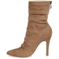 thumbnail image 3 of Journee Womens Markie Back Heel Zip Stiletto Booties, Widths Available, 3 of 10
