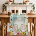 thumbnail image 2 of Table Runner 70 Inches Long for Kitchen Dining, Easter Dresser Scarf Farmhouse, Dining Table Decorations for Wedding/Parties, Spring Watercolor Eggs Country Tulip Wooden Grain 13 x 70 In, 2 of 8