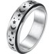 thumbnail image 1 of 6MM Fashion Stainless Steel Spinner Ring Sand Blast Finish Dainty Cute Anxiety Ring for Women Teen Girls Mens Gold Wedding Band Stress Relief US8, 1 of 5