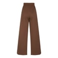 thumbnail image 4 of Mlzmgr Womens Wide Leg Sweatpants Casual Athletic Elastic High Waisted Baggy Thick Fall Winter Pants Trendy Outfits(X-Small,Coffee), 4 of 9