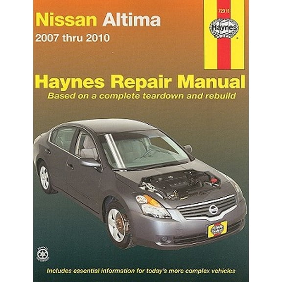 Pre-Owned Nissan Altima 2007 thru 2010: 2007 thru 2010 (Haynes Repair Manual) (Paperback) 1563928965 9781563928963