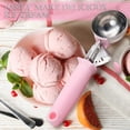thumbnail image 4 of Cucharas para helado, tamaño grande (5,7 cm), de acero inoxidable, para galletas, con buen agarre para puré de patatas, albóndigas, bolitas de melón y galletas., 4 of 5