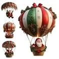 thumbnail image 5 of Dserfhy Hot Air Balloon Christmas Ornament 2D Flat Acrylic Santa Claus on A Hot Air Balloon Xmas Tree Hanging Ornament for Tree Window Wall Decor, 5 of 8