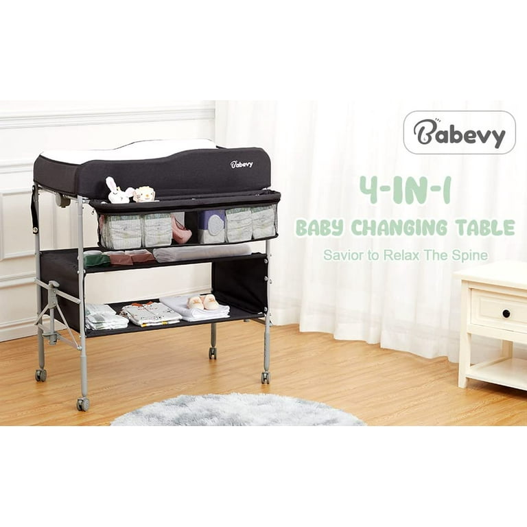  Portable Baby Changing Table, Foldable Changing Table Dresser Baby  Changing Station, Height Adjustable Waterproof Diaper Changing Table Pad  Topper, Newborn Nursery Organizer : Baby