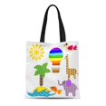 thumbnail image 1 of JSDART Sac Fourre-Tout en Toile Éléphant Mignon Applique Rétro de Tissu pour Enfants Sac d'Épicerie Réutilisable Durable, 1 of 1