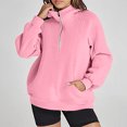 thumbnail image 2 of Ashirexll Zip up Hoodie Women, Hoodies for Women, Ladies' Fashion Loose Casual Half Zipper Hooded Sweatshirts Long Sleeve Tops, 2 of 7