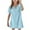 AB-Light Blue, variant on lcziwo Summer Linen Dress for Girls Trendy Roll Up Short Sleeve Tshirts Dresses Loose Button Down V Neck Sundresses Green Ofertas Del Dia de Hoy Relampago