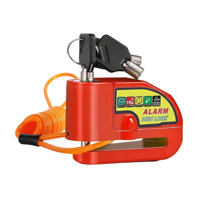 Yotijar Alarma de Motocicleta Bloqueo de Freno de Disco Rojo