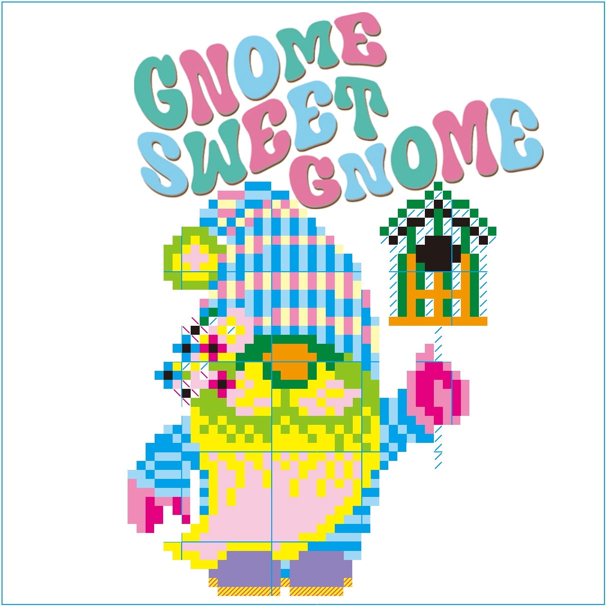 DIAMOND DOTZ® Gnome Sweet Gnome Special Edition No-Count Cross Stitch Kit - 5" Round