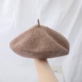 thumbnail image 1 of LinYooLi Ishihara Rimi Hat Vintage British Wool Beret Thick Japanese Painter Hat Korean Version Versatile Pumpkin Hat Girl, 1 of 9