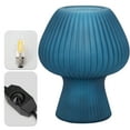 thumbnail image 2 of Mushroom Lamp - Dimmable Small Table Lamp with Glass Shade, Perfect for Living Room, Bedroom, and Home Decor - Blue (Includes Bulb), 2 of 8