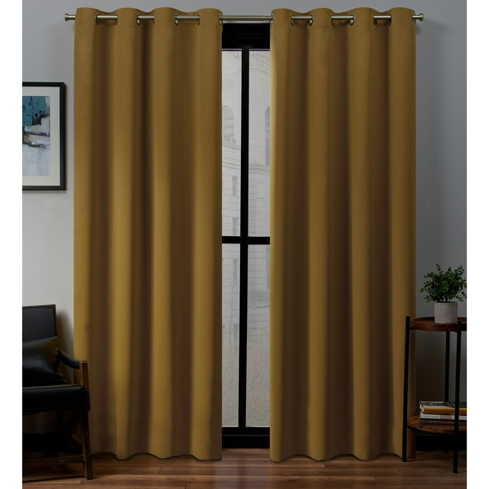 Exclusive Home Curtains Sateen Twill Woven Room Darkening Blackout