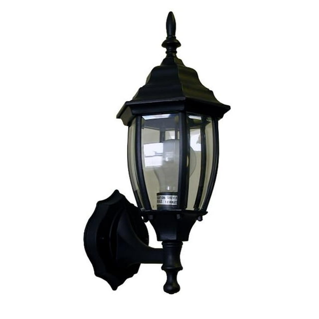 Whitfield Lighting OWL0303-BK Nathan Metal & Glass 1 Outdoor Light Black - Clear (Bulb Included)