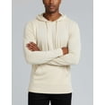 thumbnail image 3 of Real Essentials 3 Pack: Men's Cotton Lightweight Casual Pullover Drawstring Hoodie With Pocket (Available In Big & Tall), 3 of 7