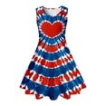 thumbnail image 4 of Bainana July 4Th Dress For Girls Sleeveless Red White And Blue Sundress USA Celebration 250 Years Freedom Patriotic Dress For Toddler And Teens 3-4 Years Blue, 4 of 4