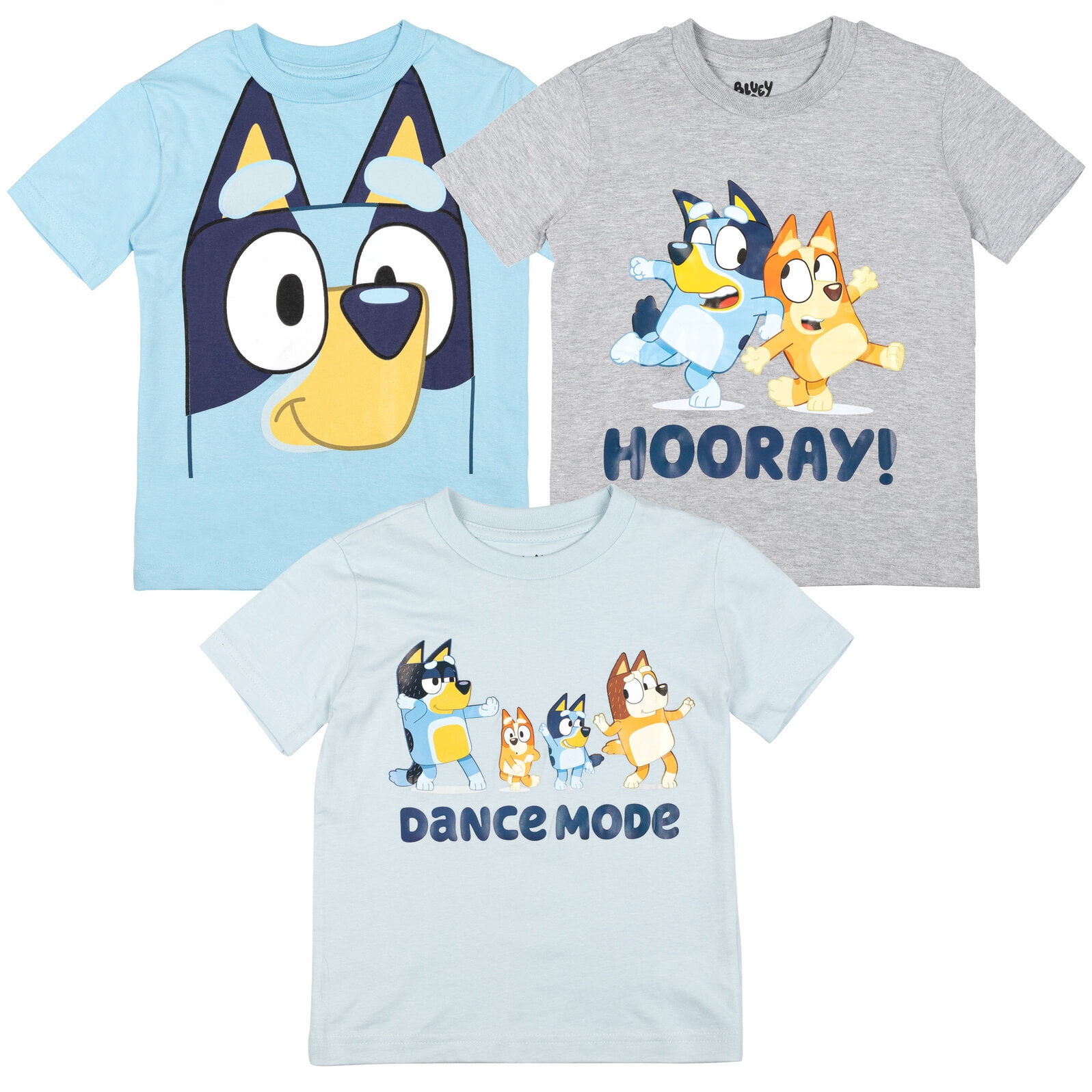 Bluey Toddler Boys 3 Pack T-Shirts Toddler to Big Kid - Walmart.com