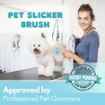 thumbnail image 2 of Pet Slicker Brush for Dogs – Grooming Brush for Poodles, Doodles, and Golden Retrievers (Curved Medium), 2 of 9