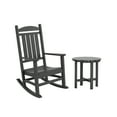 thumbnail image 2 of GARDEN 2-Piece Set Classic Plastic Porch Rocking Chair with Round Side Table Included, Gray, 2 of 8