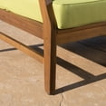 thumbnail image 5 of GDF Studio Abena Outdoor Acacia Wood 4 Seater Chat Set with Cushions, Teak and Green, 5 of 13