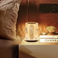 thumbnail image 3 of Lámpara de mesa de cristal de diamante, lámpara de noche LED con control táctil, lámpara recargable para dormitorio, bar, cafetería, dormitorio, sala de estar, fiesta, 3 of 5