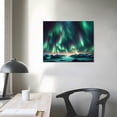 thumbnail image 4 of Nawypu Green Blue Aurora Wall Art Northern Light Canvas Prints on Picture Aurora Borealis Nature Starry Scenery Landscape Painting Modern Wall Decor for Home Bathroom Bedroom,Modern,Decor, 4 of 6