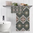 thumbnail image 5 of Dark Brown Folk Talavera Towels Highly Absorbent Cotton Towels 2 Pack, Premium Spa & Hotel Quality Quick Dry Towel Set,54" x 27", 5 of 7