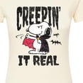 thumbnail image 3 of Peanuts - Creepin It Real - Juniors Fitted Graphic T-Shirt, 3 of 6