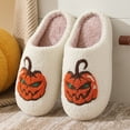 thumbnail image 2 of BERANMEY Halloween Slippers for Women Perfect Soft Plush Comfy Warm Slip-On Cute Womens Slippers Indoor Fluffy House Slippers for Women and Men Non-slip Fuzzy Flat Slides, 2 of 6