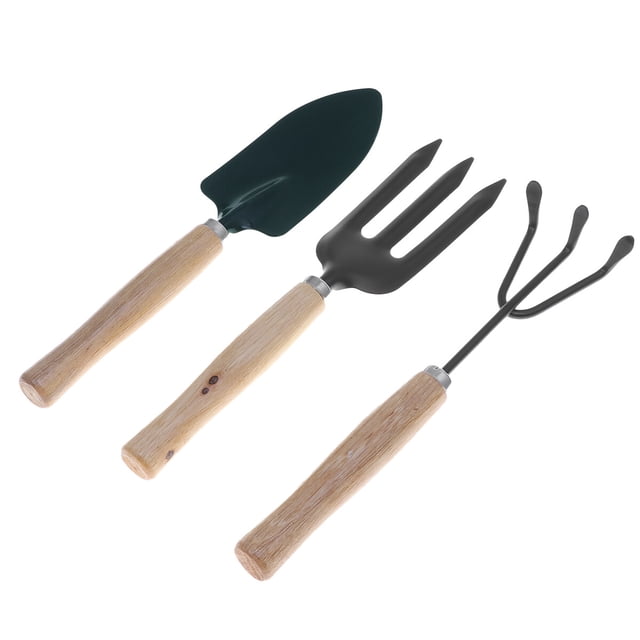 3Pcs Gardening Tools Set Gardening Shovel Small Garden Rake and Hand Trowel Mini Indoor Garden Tools for House Plants (Random Color)