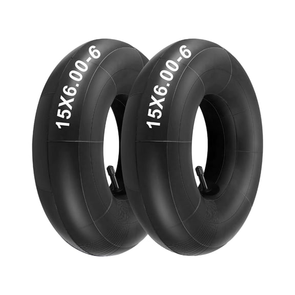2Pcs 15x6.00-6 Inner Tube, Replacement 6.00/6.50-6 Lawn Mower Tire Tubes Fit for Lawn Mower, Snow Blowers, Golf Carts, Wheelbarrows, ATVs