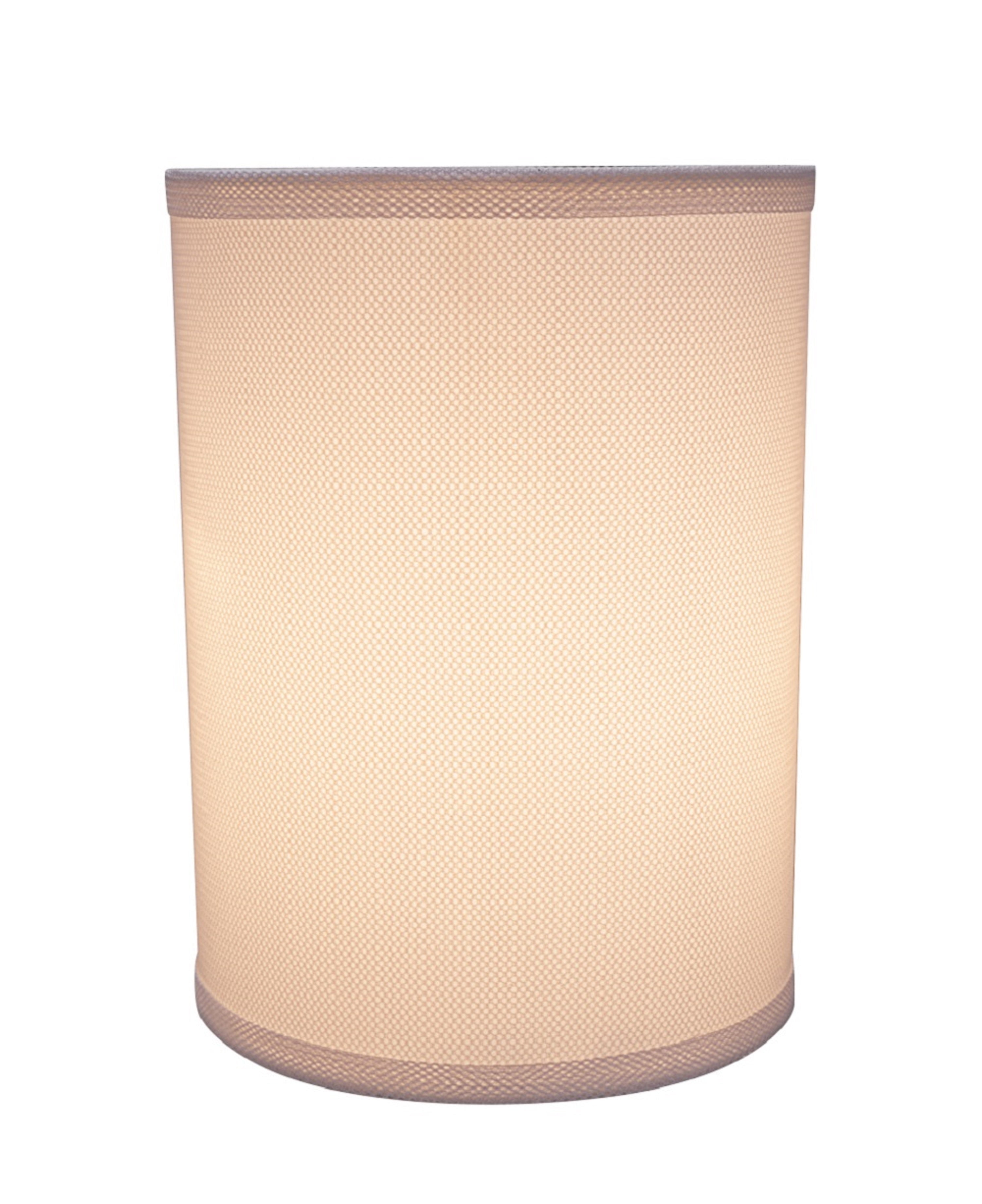 Aspen Creative 31279 Transitional Drum (Cylinder) Shaped Spider Construction Lamp Shade in White, 8" wide (8" x 8" x 11")
