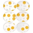 thumbnail image 5 of CIMAXIC 6Pcs Drum Set Mute Pads Silicone Yellow Dots Sound Control for Recording Sessions, 5 of 5