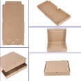 thumbnail image 3 of 30 cajas de pizza cuadradas de cartón, cajas de pizza corrugadas, cajas de embalaje desechables para llevar, mantiene la pizza fresca, color marrón Kraft, 3 of 4