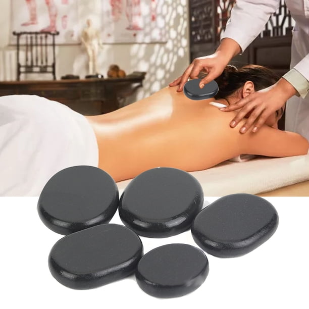 Pierre Chauffante, 16 Pcs Pierres Chaudes de Massage Ensemble Kit de Pierre Chaude Intégration Transparente