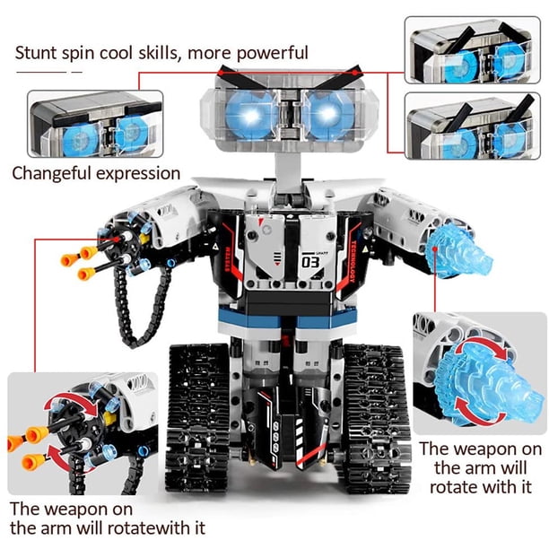 AKWME Technic Robots STEM 5 en 1 Dinosaure - 2.4 GHz Télécommandé et contrôlé par Application, Kit Construction Scientifique Programmable, Cadeau Anniversaire Enfant Garçons 6-12 Ans AKWME Technic Robots STEM 5 en 1 Dinosaure - 2.4 GHz Télécommandé et contrôlé par Application, Kit Construction Scientifique Programmable, Cadeau Anniversaire Enfant Garçons 6-12 Ans