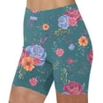 thumbnail image 2 of Puntoco Pantalones cortos deportivos para mujer, mallas de yoga estampadas a la moda para mujer, pantalones deportivos sólidos para correr, gimnasio y fitness para mujer, pantalones activos de tr, 2 of 4
