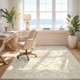 thumbnail image 3 of Design&I 4'x6' Ultra Soft Area Rug, Boho Interlocking Diamond Design Featuring Central Botanical None Fluffy Washable Non Shedding for Bedroom Living Room Home Office, 3 of 7