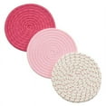 thumbnail image 1 of PENGXIANG Greyghost-zp Table Mat Three-Piece Cotton Rope Braided  Heat Insulation Placemat Pad, 1 of 4