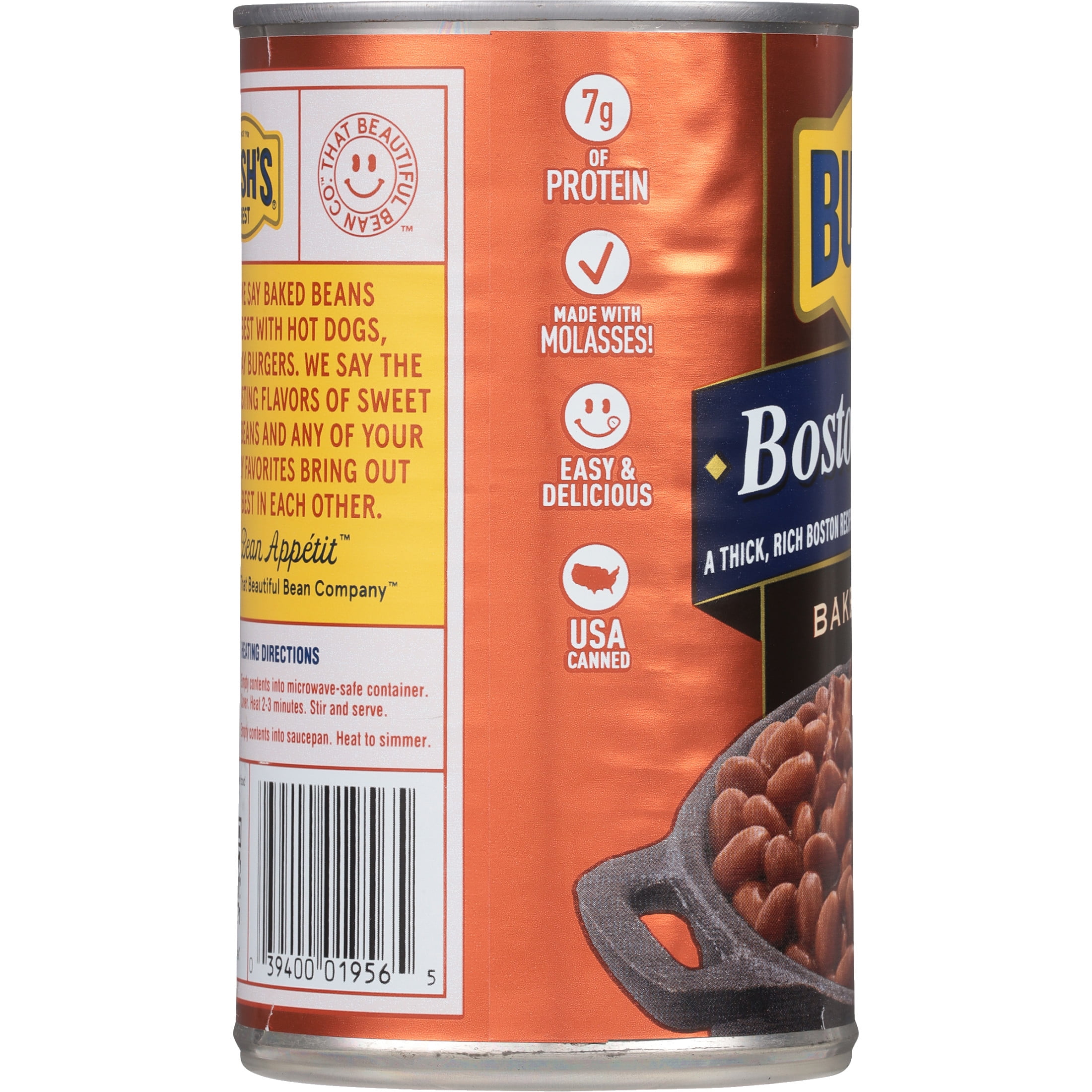 (12 pack) Bush's Boston Recipe Baked Beans, Canned Beans, 28 oz Can