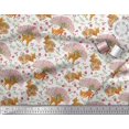 thumbnail image 2 of Soimoi Polyester Crepe Fabric Tree,Floral & Deer Animal Print Fabric by The Yard 52 Inch Wide, 2 of 3