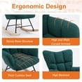 thumbnail image 6 of EDX Modern Rocking Chair, Teddy Upholstered Glider Rocker with High Backrest and Armrests for Living Room & Bedroom, Green, 6 of 8
