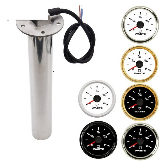 0~190 Ohm/240 ~33ohm Car Boat Sewage Level Gauge E-F Car Boat RV Holding Tank Level Gauge Sensor ,Lasting Durability