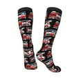 thumbnail image 4 of Easygdp Fire and Rescue Truck Soccer Socks Sport Knee High Socks Calf Compression Athletic Socks for Men and Women, 4 of 9