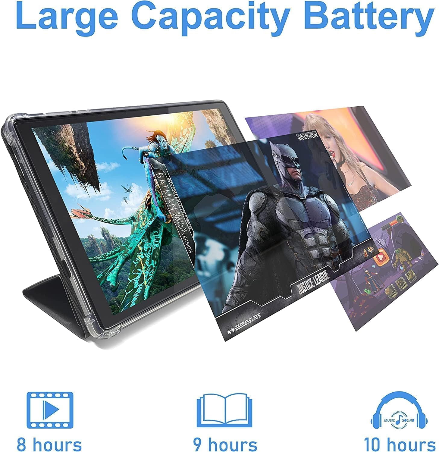 Tibuta 10.1" Tablet - 6GB RAM, 128GB + Expandable to 512GB, Android 14 - Fast & Spacious for Family Fun & Learning w/Protective Case