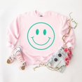 thumbnail image 2 of Smiley Face Outline Puff Print Sweatshirt Color: Charcoal Size: X LARGE, 2 of 4