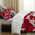 thumbnail image 3 of Pratyus Hearts Red Pattern Romantic Valentine's Day Design 3-Piece Bedding Set for Bedroom Home Decor Easy to Clean and Care 87x68in, 3 of 8